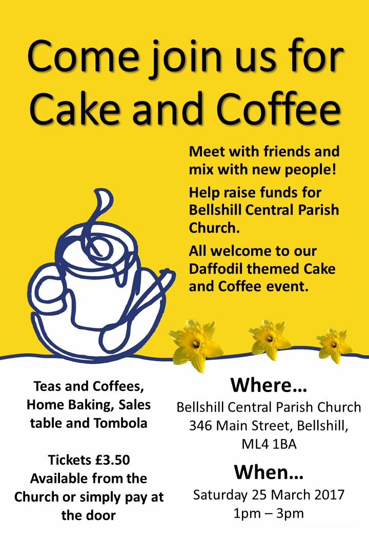 Come join us for Cake and Coffee