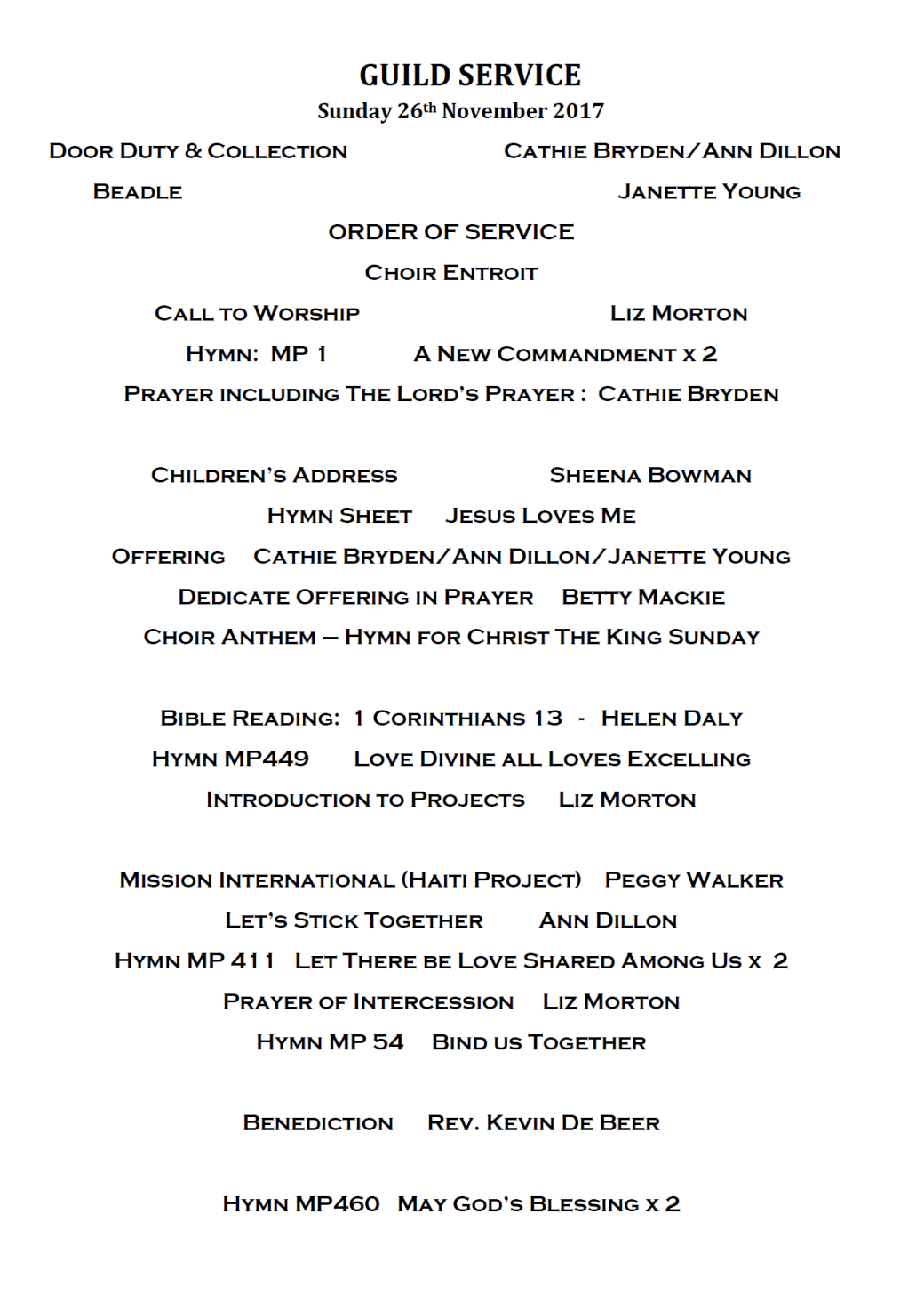 guild service 26 11 17